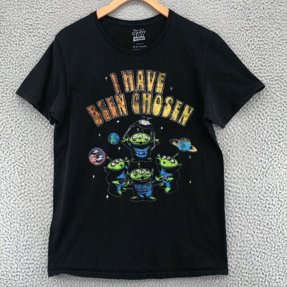 Disney Shirt Womens Medium Black Toy Story I Have Been Chosen Aliens Claw Tee - Picture 1 of 8